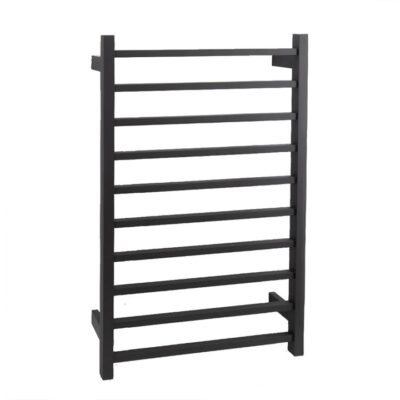 Ezy Fit Heated Towel Rail - Square Tube - Dual Wired - (W600Mm X H920Mm) - Matte Black