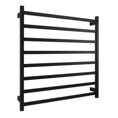 Ezy Fit Heated Towel Rail - Square Tube - Dual Wired - (W900Mm X H920Mm) - Matte Black