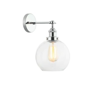 Pesini Interior Wine Glass Wall Light - Adjustable - Clear / Chrome