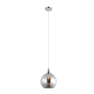 Pesini Interior Wine Glass Pendant Light - Smoked / Chrome