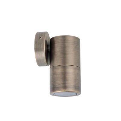 Outdoor Wall Mounted Down Light - 240V Gu10 - 60Mm Antique Brass