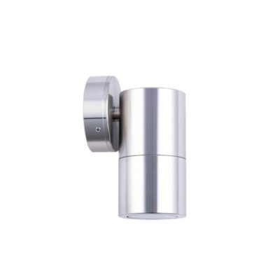 Outdoor Wall Mounted Down Light - 240V Gu10 - 60Mm Silver