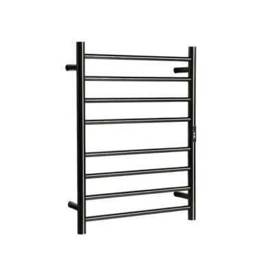Hotwire Heated Towel Rail - Round Bar (H700Mmxw530Mm) With Timer - Gun Metal