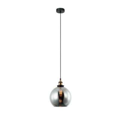 Pesini Interior Wine Glass Pendant Light - Smoked / Brass