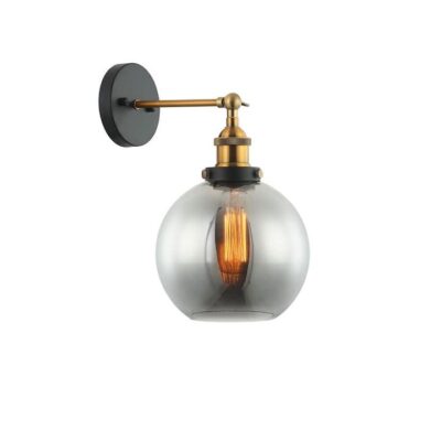 Pesini Interior Wine Glass Wall Light - Adjustable - Smoked / Brass