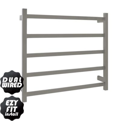 Ezy Fit Heated Towel Rail - Flat Tube - Dual Wired - (W750Mm X H700Mm) - Polished Ss