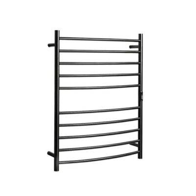 Hotwire Heated Towel Rail - Curved Round Bar (H900Mmxw700Mm) With Timer - Gun Metal