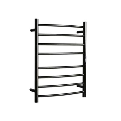 Hotwire Heated Towel Rail - Curved Round Bar (H700Mmxw530Mm) With Timer - Gun Metal