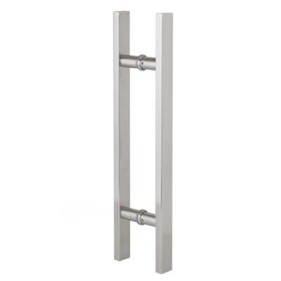 Entrance Door Handle Pull Set - Square - Stainless Steel - 450Mm