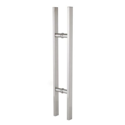 Entrance Door Handle Pull Set - Square - Stainless Steel - 600Mm