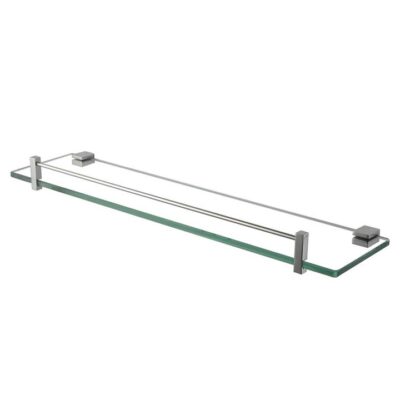Blaze Glass Bathroom Shelf - Chrome Holder
