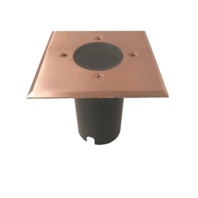 Recessed Square Inground Light - Mr16 - 120Mm Copper