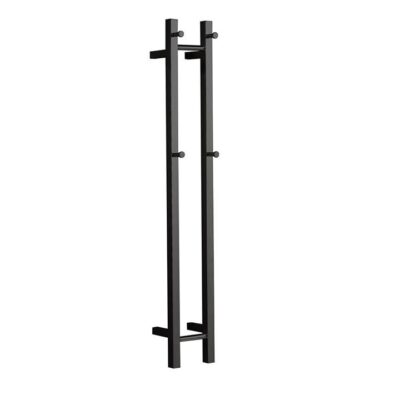 Hotwire - Heated Towel Rail - Double Vertical Square Bar (W180Mm X H1200Mm) - Matte Black