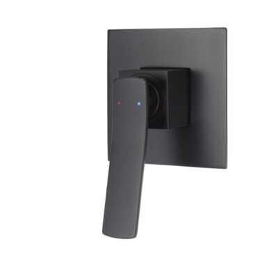 Cortina Wall Mounted Bath And Shower Mixer - Matte Black