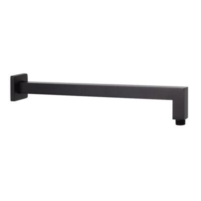 Square Shower Arm - Wall Mounted - Matte Black