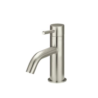 Piccola Round Basin Mixer Curved Spout – Single Lever – Pvd Brushed Nickel Crazy Deals Online Piccola Round Basin Mixer Curved Spout - Single Lever - Pvd Brushed Nickel