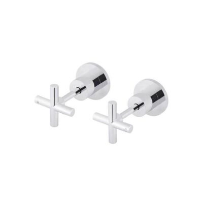 Round Brass Cross Handle Shower Wall Taps – Chrome Crazy Deals Online Round Brass Cross Handle Shower Wall Taps - Chrome