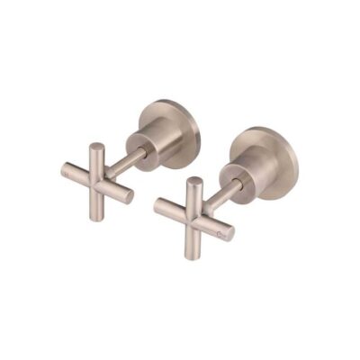 Round Brass Cross Handle Shower Wall Taps – Champagne Crazy Deals Online Round Brass Cross Handle Shower Wall Taps - Champagne