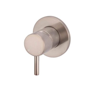 Round Brass Basin/Bath Short Pin Lever Mixer – Wall Mounted – Champagne Crazy Deals Online Round Brass Basin/Bath Short Pin Lever Mixer - Wall Mounted - Champagne
