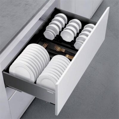 Shearer 2.0 Multipurpose Pull Out Kitchen Drawer - With Plate Dividers And Drain Tray - Fits 600Mm