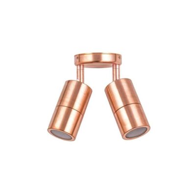 Adjustable Spot Light - 2 Heads - Mr16 - 60Mm Copper