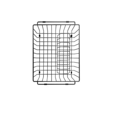 Stainless Steel Dish Drain Basket - Kitchen Sink Accessory - 440Mm - Gunmetal Black