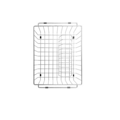 Stainless Steel Dish Drain Basket - Kitchen Sink Accessory - 440Mm - Brushed Nickel