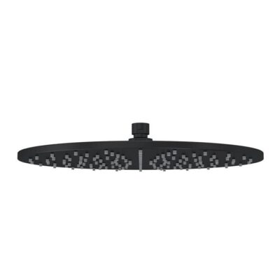 Round Brass Rain Shower Head - 300Mm - Matte Black