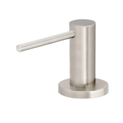 Round Liquid Soap Dispenser - Stainless Steel Pump - Bench-Mounted - Pvd Brushed Nickel