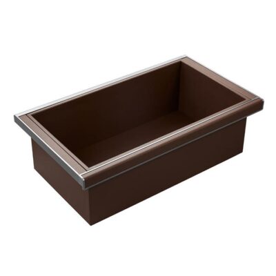 B Series Pull Out Wardrobe Basket - Deep - Fits 900Mm Cabinet - Natural Finish