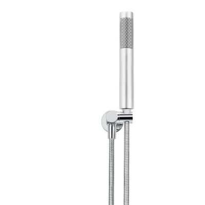 Round Brass Hand Shower Bath Set With Bracket - Chrome