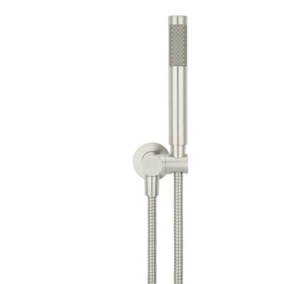 Round Brass Hand Shower Bath Set With Bracket - Pvd Brushed Nickel