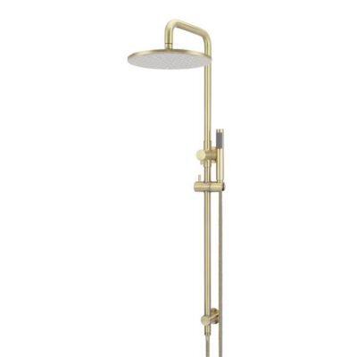 Round Shower Rail Set - 300Mm Rain Shower Head - Single Function Hand Shower - Pvd Tiger Bronze