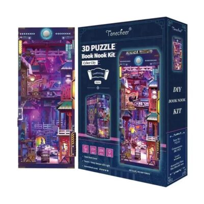 Cyber City 3D Wooden Puzzle Diy Book Nook Kit