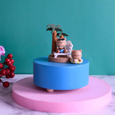 Seaside Holiday Wooden Music Box