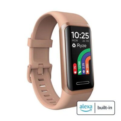 Ryze Elevate Smart Watch With Alexa Pink + Black