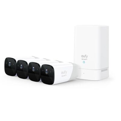 Eufy Security Cam 2 Pro 2K Core Security Kit 4Pack Plus Homebase 2 Unit  (C-Grade-Refurb)