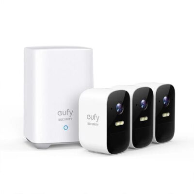 Eufy Security Cam 2C Pro 2K Security Kit 3Pack Plus Homebase 2 Unit