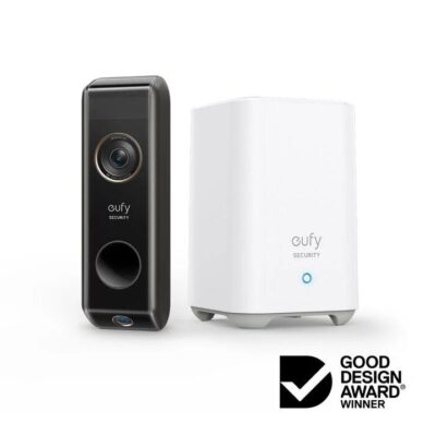 Eufy Video Dual Cam 2K Doorbell (Battery) With Homebase 2