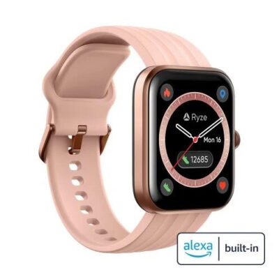 Ryze Evo Smart Watch With Alexa Pink +White
